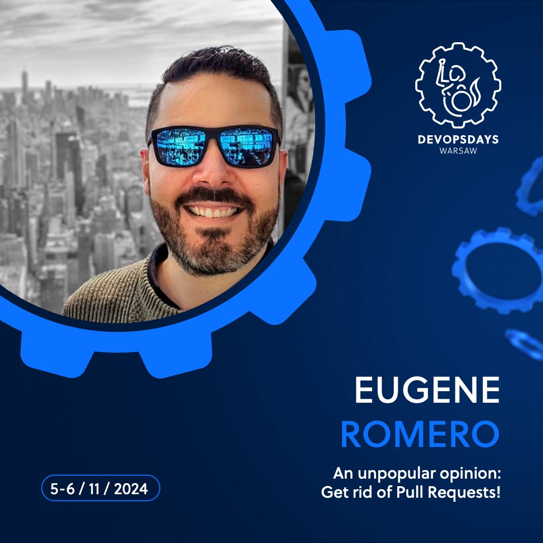 DevOpsDays Warsaw (@devopsdayswaw) on Twitter photo Pull Requests. Love them or hate them, they are an integral part of a developer's day to day. But, are PRs the golden ticket to a perfect application? Join <a href="/theEugeneRomero/">Eugene Romero</a>'s presentation and let's find out!
🎟️ devopsdays.pl Pull Requests. Love them or hate them, they are an integral part of a developer's day to day. But, are PRs the golden ticket to a perfect application? Join <a href="/theEugeneRomero/">Eugene Romero</a>'s presentation and let's find out!
🎟️ devopsdays.pl