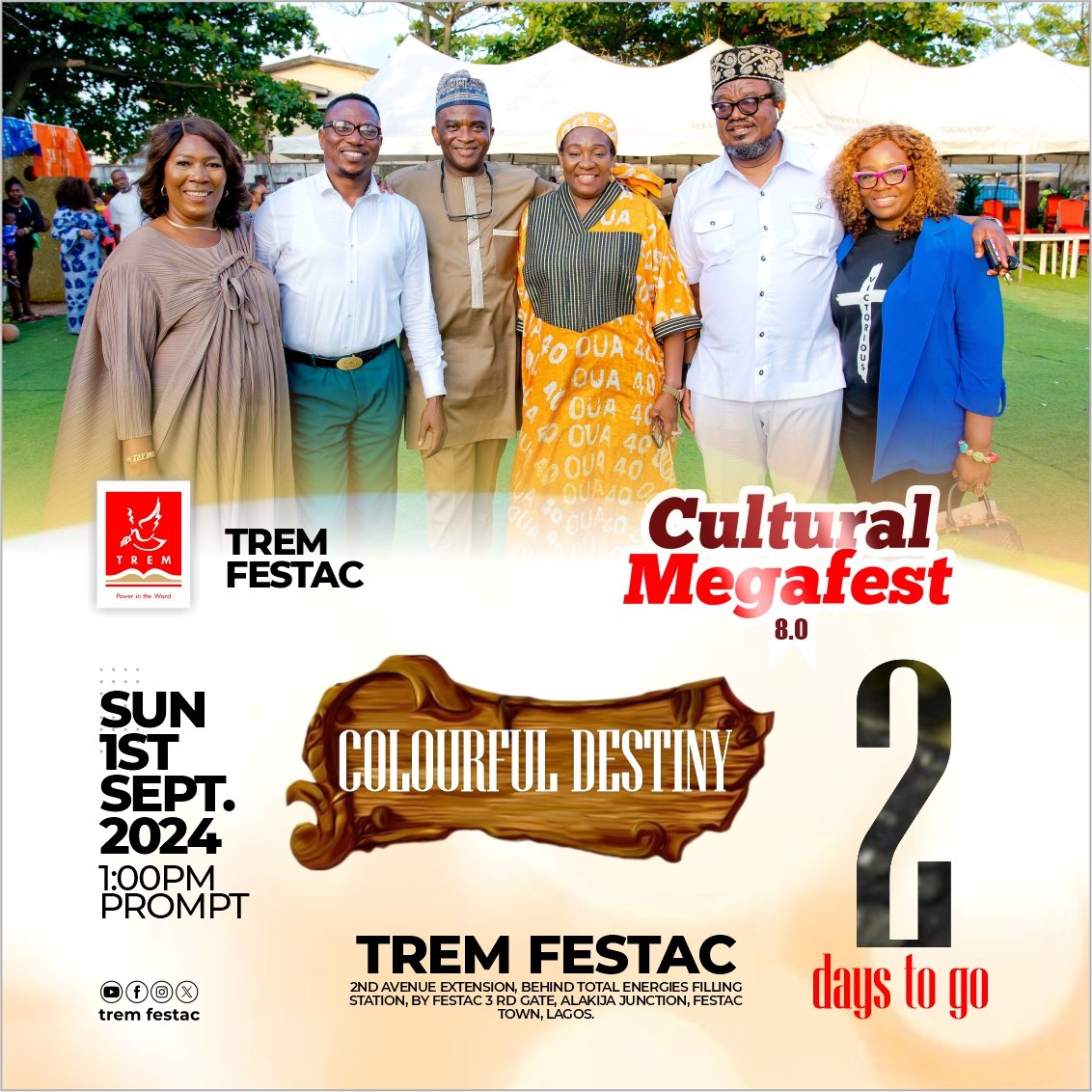 tremfestacypc's tweet photo. Isaiah 25:6 ~ On this mountain the Lord Almighty will prepare a feast of rich food for all peoples, a banquet of aged wine— the best of meats and the finest of wines.
#TREM #TREMFESTAC #North #SouthEast #SouthSouth1 #SouthSouth2 #SouthWest #CulturalMegaFest8 #ColourfulDestiny https://t.co/2cUiltdFIe