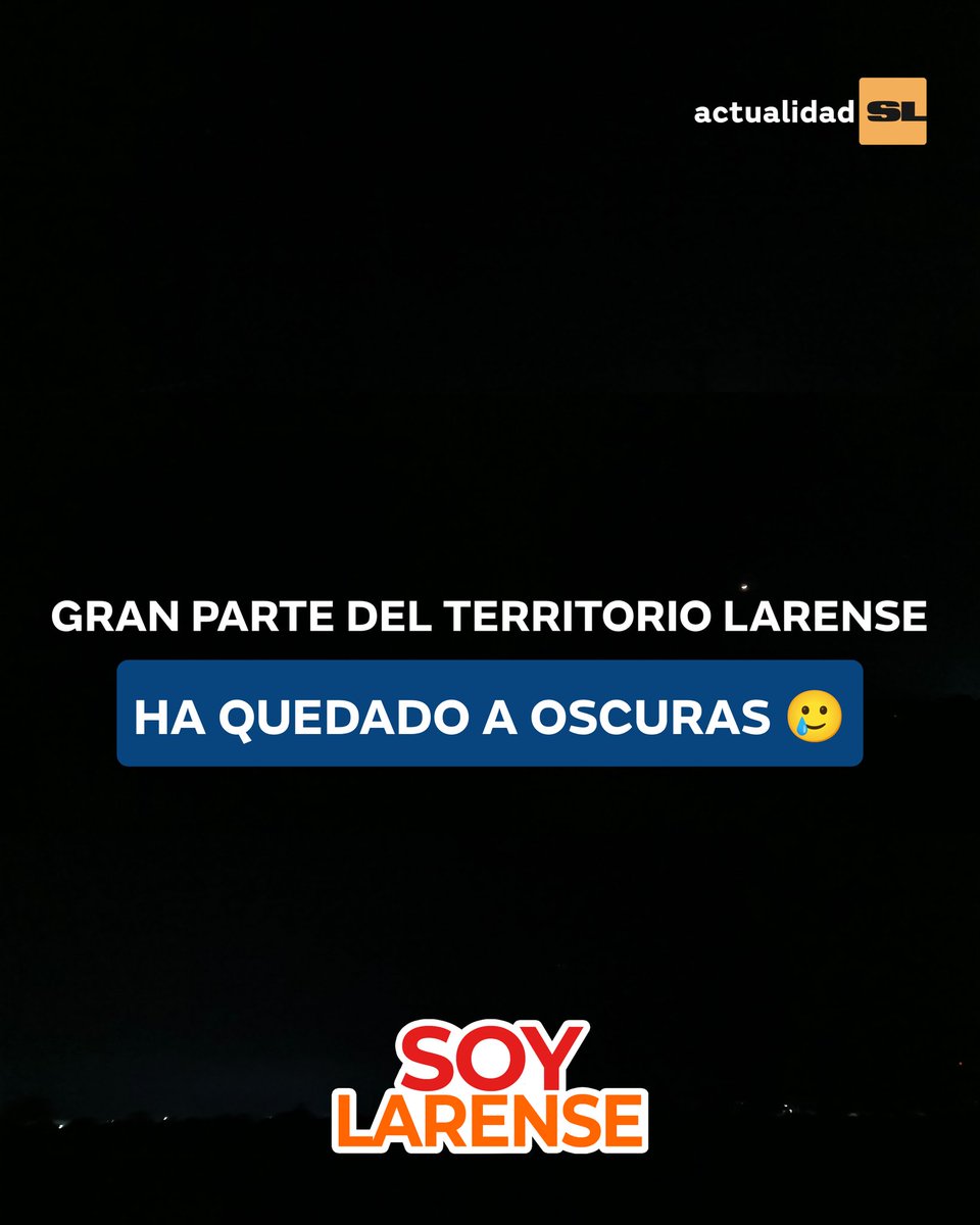 SoylarenseCom's tweet photo. ❗URGENTE GRAN PARTE DEL ESTADO LARA SIN ENERGÍA ELÉCTRICA 

A las 4:48am se produjo un apagón en gran parte del estado Lara, según otros reportes, varios estados habrían sufrido lo mismo.

Dinos dónde te encuentras y si tienes fluido eléctrico. #SoyLarense https://t.co/hF73MyrDOn