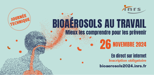 [SAVE THE DATE] 📅  Journée technique « Bioaérosols au travail : mieux les comprendre pour les prévenir » organisée par l’INRS le 26 novembre 2024 (exclusivement en direct sur Internet).Les inscriptions sont ouvertes 📫 ❗
👉 bioaerosols2024.inrs.fr