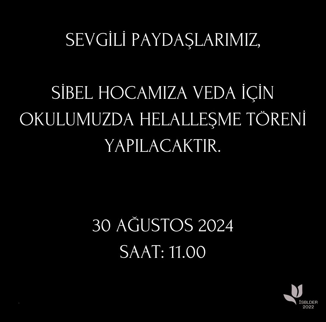 BAŞIMIZ SAĞ OLSUN..

Okulumuz Müdür Başyardımcısı Sibel Turan Hocamızın ani vefatını derin bir üzüntü içerisinde öğrenmiş bulunmaktayız. 

Sobil Ailesi olarak merhumeye Allah’tan rahmet, kederli ailesine ve sevenlerine başsağlığı diliyoruz.