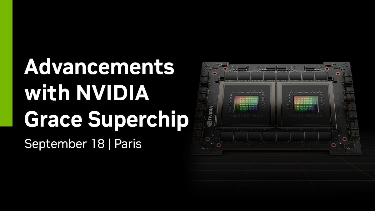 Dive into the future of accelerated computing at the NVIDIA Grace Superchip event. Join us in Paris to explore the latest innovations and cutting-edge architecture in a new generation of data center CPUs.

Register now &gt; nvda.ws/3AUCnnu