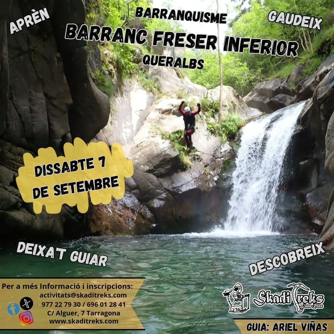 SkadiTreks's tweet photo. 📢 Ens acompanyes⁉️

➡️ Sortida Guiada Barranquisme - Freser Inferior ⬅️

🔹Més info a la pàgina web:

https://t.co/1B5y9paGdP https://t.co/7PpgRatHwU