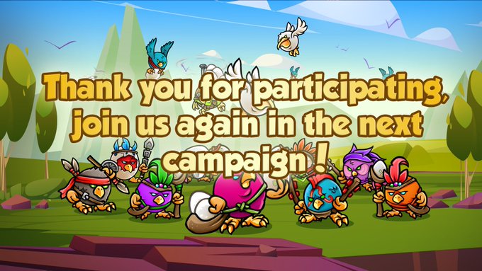 CrazyDefenseSOL's tweet photo. 📣 Rewards for the Bird Invasion engagement campaign are now sent!  📣

🦅🪶 If you're one of the winners, you will receive the rewards in your in-game inbox. 🦅🪶

📣 Thank you for participating, join us again in the next campaign! https://t.co/LqLlL38QtZ