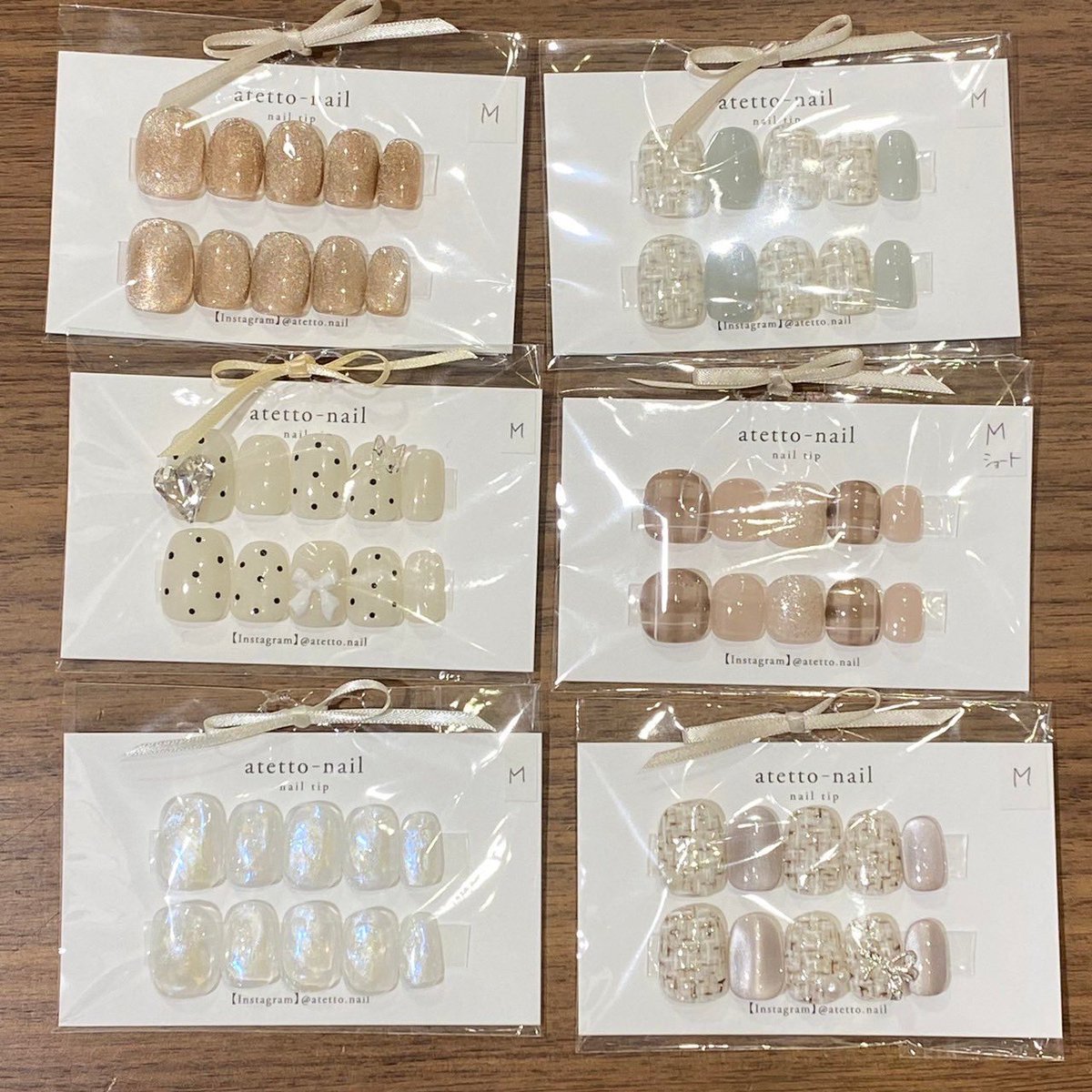 culier_sendai's tweet photo. なじみやすいカラーでおしゃれにつけれるatetto-nailさんのネイルチップ入荷しました☺️サイズサンプルもあるのでぜひおためしください💅お子様にもおすすめなショートタイプもすこしずつ増えています🎵
#クーリエ新作入荷
@AtettoNail https://t.co/8OIOkqM88Q