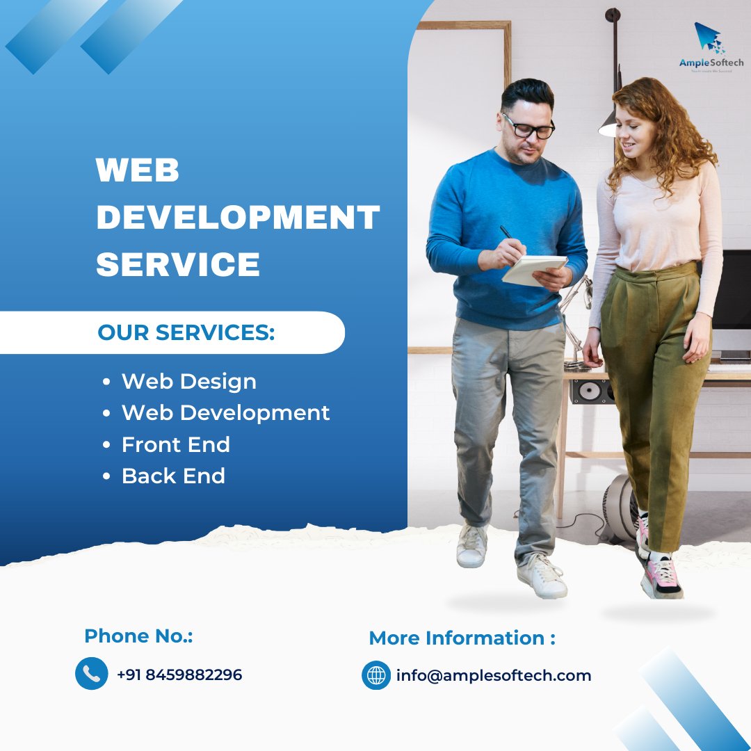 AmpleSystem's tweet photo. Elevate your online presence with our expert web development services.

Contact Us For More Details!
🌐visit us:https://t.co/oSpnbrsTg3
📩Email:info@amplesoftech.com
📞Call us on: 8459882296 https://t.co/aSBtfQqLKp