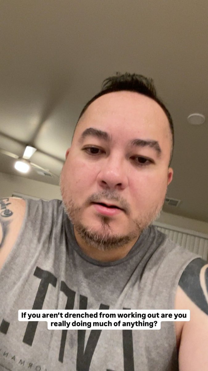 ShaunMichael_J's tweet photo. Ask yourself this question.  Are you really doing much of anything if you aren’t coming out of the gym soaked with sweat?  I see plenty of people taking selfies in the gym bathrooms talking about just finished a workout but not an ounce of sweat to be seen 🤔🤔🤔 I don’t know. https://t.co/HYL546cJxz