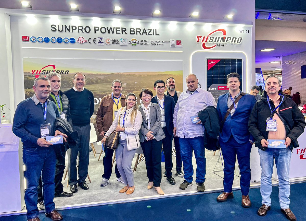 SunproPower's tweet image. #IntersolarSouthAmerica2024 has come to a successful conclusion. 👏
Thank you to the visitors who visited the #SUNPROPOWER booth during the #Exhibition. 🤗
We provide professional #Photovoltaic technology solutions and high-efficiency #Module products.🌟