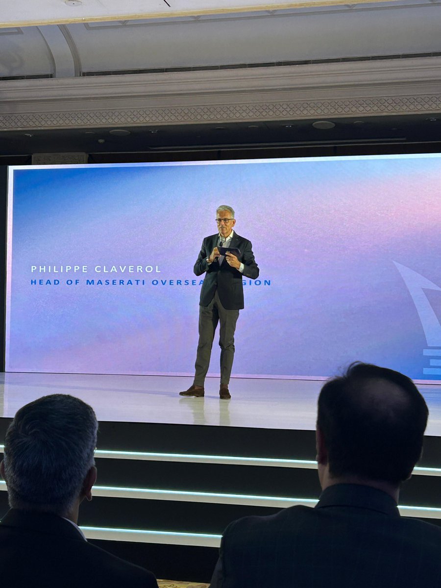 At Maserati’s North India debut. Storied brand with gorgeous performance oriented cars. Not for everyone. But Italian flair &amp; engineering at its best. #Maserati is also Stellantis’ latest brand (returning) to India. Philippe Claverol, Head of Overseas Region, kicks it off.
SVP