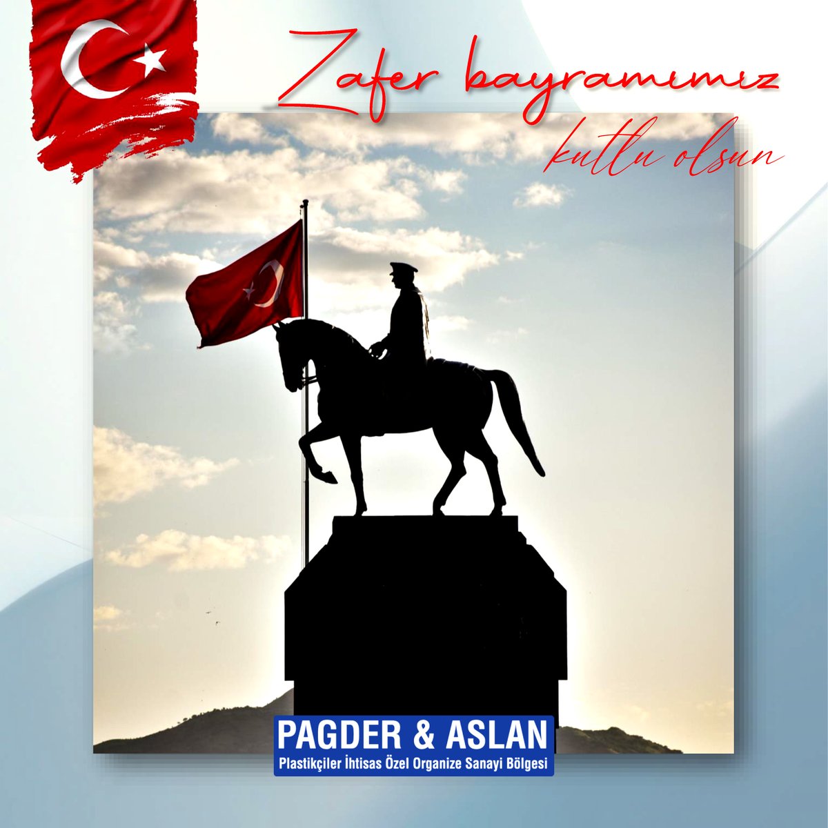 Bugün, milletimizin bağımsızlık mücadelesinin zaferle taçlandığı gün! 30 Ağustos Zafer Bayramı’mız kutlu olsun! Başta Gazi Mustafa Kemal Atatürk ve silah arkadaşları olmak üzere tüm kahramanlarımızı saygı ve minnetle anıyoruz. 🇹🇷 
.
#30Ağustos #ZaferBayramı