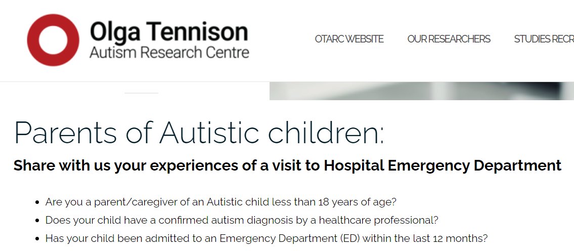 Judith Lumley Centre (@ltujudithlumley) on Twitter photo Call for study participants:
Parents of autistic children - survey and interview
Please share for our PhD candidate, Elly Greenwood
<a href="/OlgaTennison/">Olga Tennison Autism Research Centre (OTARC)</a> #Autism
otarc.blogs.latrobe.edu.au/parents-of-aut… Call for study participants:
Parents of autistic children - survey and interview
Please share for our PhD candidate, Elly Greenwood
<a href="/OlgaTennison/">Olga Tennison Autism Research Centre (OTARC)</a> #Autism
otarc.blogs.latrobe.edu.au/parents-of-aut…