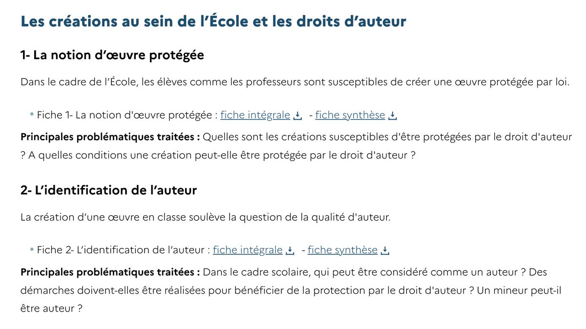 Lettres_edu_num's tweet photo. ⚖️ Œuvres de l'esprit | Tous niveaux

🔷 « Comprendre le droit d'auteur avec les fiches de l'Hadopi » @Eduscol : des explications claires sur les notions d'auteur et d'œuvre protégée, ainsi que sur les règles de diffusion dans le cadre scolaire.

👉 https://t.co/Tz4RWQvk7x https://t.co/RRFsqZlD31