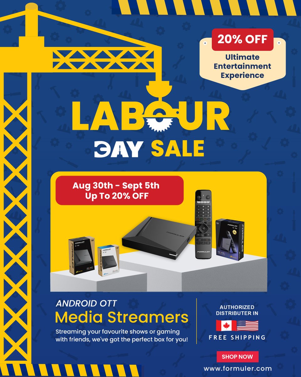 Formulerdotcom's tweet image. Shop now on : formuler.com #LabourDaySale #Formuler #AndroidOtt #AndroidIPTV #Canada #Ontario #Scarborough #Toronto