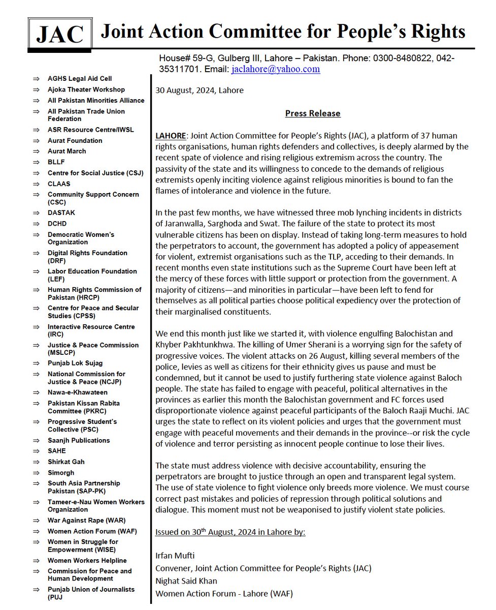 Joint Action Committee (JAC) tweet media