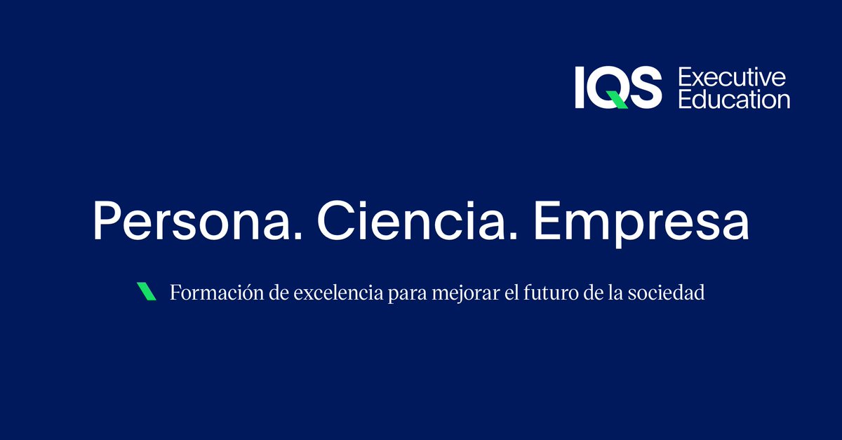 En <a href="/IQSExecutive/">IQS Executive</a>, nos comprometemos con la formación de excelencia para un futuro mejor. Nuestro enfoque integral combina el desarrollo personal, el avance científico y la conexión con el mundo empresarial para formar líderes que transformen el mundo.