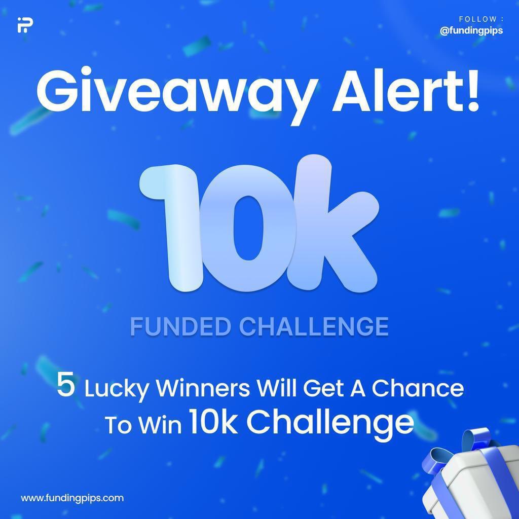 _xprof's tweet photo. 🚨 PROP ACCOUNT GIVEAWAY!! 🚨

5 lucky winners stand a chance to win a $10k account each.

To qualify: 👇

✒️ Follow @fundingpips, @Khldfx, @xtra_prolifik 

✒️ Like and retweet this post

✒️ Join FP discord: https://t.co/Z3kw4zhxcZ 

✒️ Tag 3 traders not yet trading with Fundingpips 

✒️ Join my telegram community:
https://t.co/fdlKJHlfZx 

✒️ Sign up with fundingpips, get an account, and increase your chance of winning. 👇
📲 https://t.co/p7zZV95Vl7

⏳️