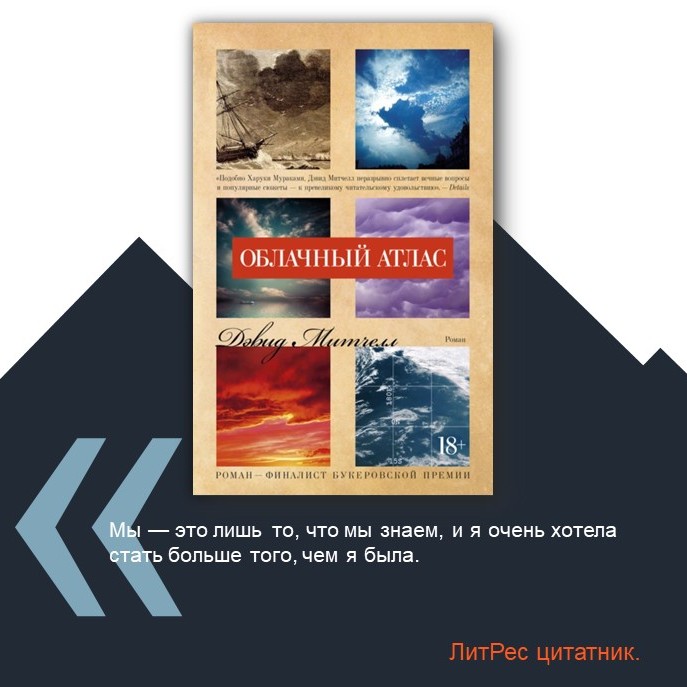 biblioteka's tweet photo. 5. Дэвид Митчелл - Облачный атлас

📖Читать книгу: https://t.co/PW5fyg6Ro8

#трекерНББНТУ https://t.co/DK4owA1JO1