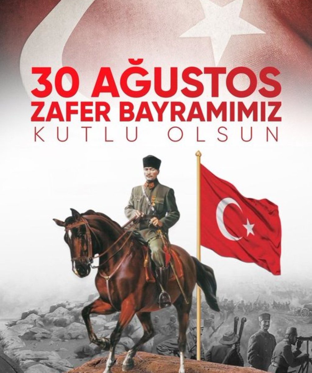 ELiSA03VS's tweet photo. O gün sadece bir zafer değil,
yarınları kazandık.

30 Ağustos Zafer Bayramımız kutlu olsun! Gazi Mustafa Kemal Atatürk ve silah arkadaşlarına minnet ve şükranla... 🇹🇷🇹🇷🇹🇷

#30AğustosZaferBayramı
#Atatürk
#NeMutluTürkümDiyene https://t.co/8IzZheMFee