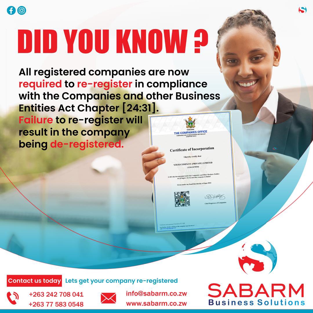 Get your company re-registered today and stay compliant to avoid de-registration. Contact us today.  wa.me/message/SRA3IK…