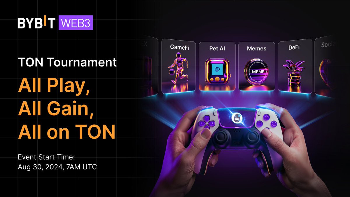 🦍 The largest <a href="/ton_blockchain/">TON 💎</a> $TON ecosystem airdrop event is on Airdrop Arcade now! 🚀
 
Join #TONTournament, complete simple tasks, and grab your share of $200,000 in airdrop rewards! ➡️ i.bybit.com/sUK0abv
 
Phase 1 kicks off with <a href="/Metaoasis_/">MomoAI☮️🥝</a>, <a href="/outaxyz/">OUTA🪞🦈</a>, <a href="/wall_jetton/">Du Rove’s Wall</a>, and