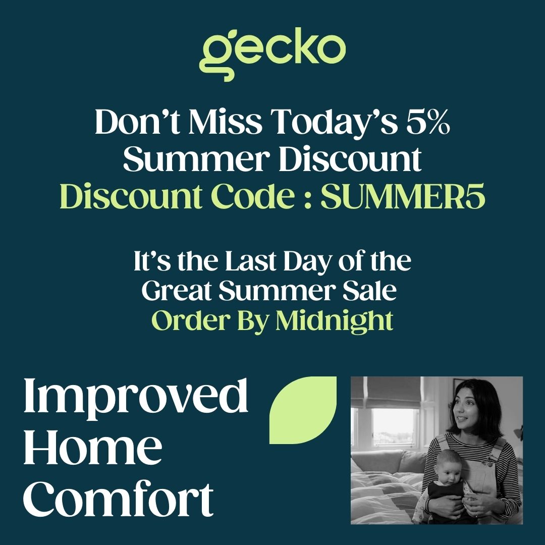 ⏰ Last chance! It's the final day of our Gecko Glazing countdown sale! 

Grab a 5% discount on our exceptional secondary glazing, your last opportunity to save before the winter rush hits. 

Act now—this offer ends today! 

🏡🎉 #FinalDaySale #GeckoGlazing #HomeImprovements