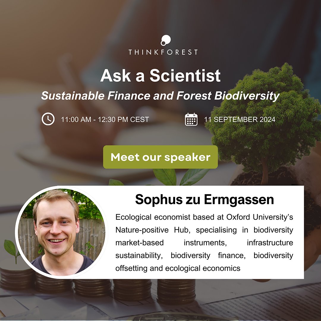 europeanforest's tweet photo. Meet @sophusticated who joins our  #ThinkForest #AskaScientist webinar!

Don't miss this unique opportunity to interact with him and our other speakers.

🗓️ Sept 11, 2024
🕒 11:00-12:30 CEST
🔗 https://t.co/6j8NebAyp5 https://t.co/rNDGdMXKOO