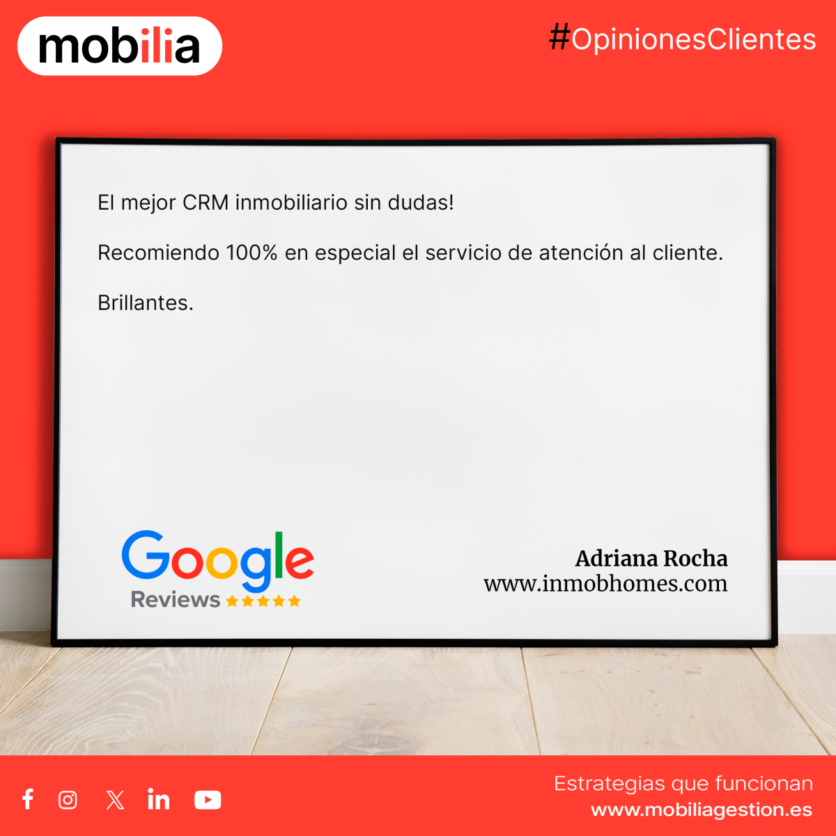 mobiliacrm's tweet photo. Adriana de @inmobhomes habla con conocimiento de causa tras haber utilizado otras propuestas del mercado. Un famoso anuncio de los años 80 decía aquello de: Busque, compare, y si encuentra algo mejor, cómprelo

#crminmobiliario #softwareinmobiliario #opinionesclientes #mobiliacrm https://t.co/8yPAckMEvt