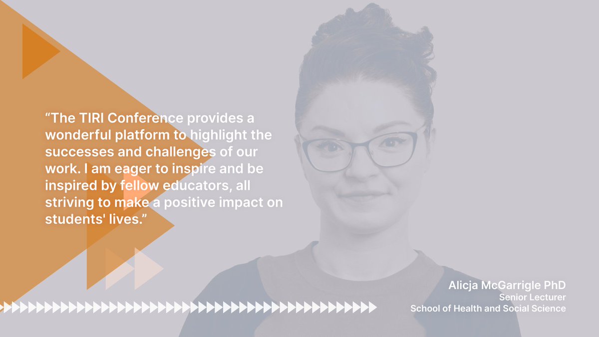 ✨ The 2024 TIRI Conference is just around the corner. We are so excited to announce the first of three speakers representing RCL – Dr Alicja McGarrigle a Senior Lecturer within our School of Health and Sports Science. Read more: i.mtr.cool/uzhlbdirvu

#Conference