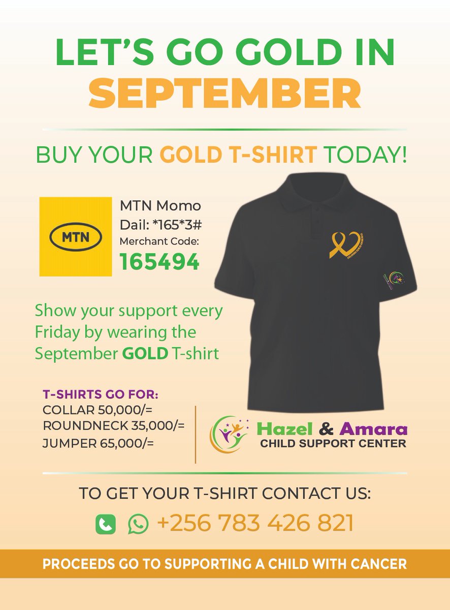 Hazelandamara's tweet photo. One day to September,The Childhood cancer awareness month.....and the gold Fridays begin next week. Let go GOLD for childhood cancer awareness
#childhoodcancerawareness
#letsGogold https://t.co/NUoh00XydQ