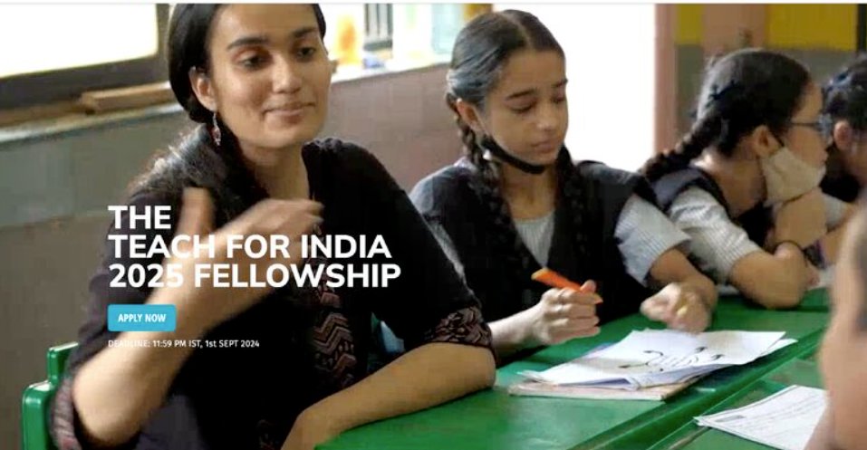 DevInfoIN's tweet photo. 🌟 Teach For India Fellowship 🌟

📅 2 years | 📍 Multiple cities | 💸 INR 25,344/month + Housing

⏳ Apply by 11:59 PM IST, 1st September 2024 to make an impact and develop leadership skills. 📌 

Apply Now : https://t.co/wDFZd7742k

#TeachForIndia #EducationEquity #DevInfo https://t.co/21oz1JiiCb