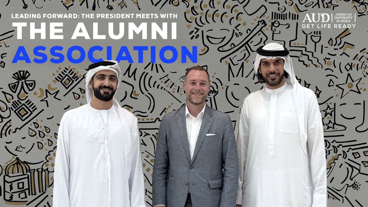 AUDubai's tweet photo. Our new president, Dr. Kyle Long, meets with the Alumni Association. We look forward to further developments and progress as we move forward together. #AUDPresident

#AUDubai #AlumniAssociation #AUDAlumna #getlifeready https://t.co/0tvG659bRR