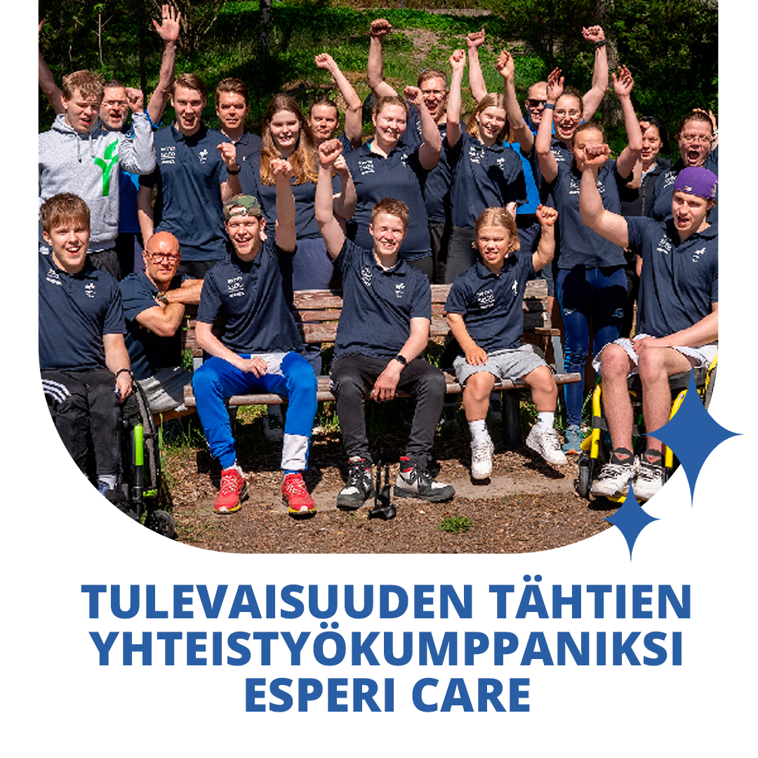 FinnParalympic's tweet photo. Suomen Paralympiakomitea on solminut yhteistyösopimuksen Esperi Caren kanssa. Esperi on yksi Suomen johtavista sosiaali- ja terveysalan yrityksistä. 

Lue lisää merkityksellisestä yhteistyöstä: https://t.co/805mhLkwIJ

#TulevaisuudenTähdet #paraurheilu #Paraperhe💙 https://t.co/FJRIxvF9rQ