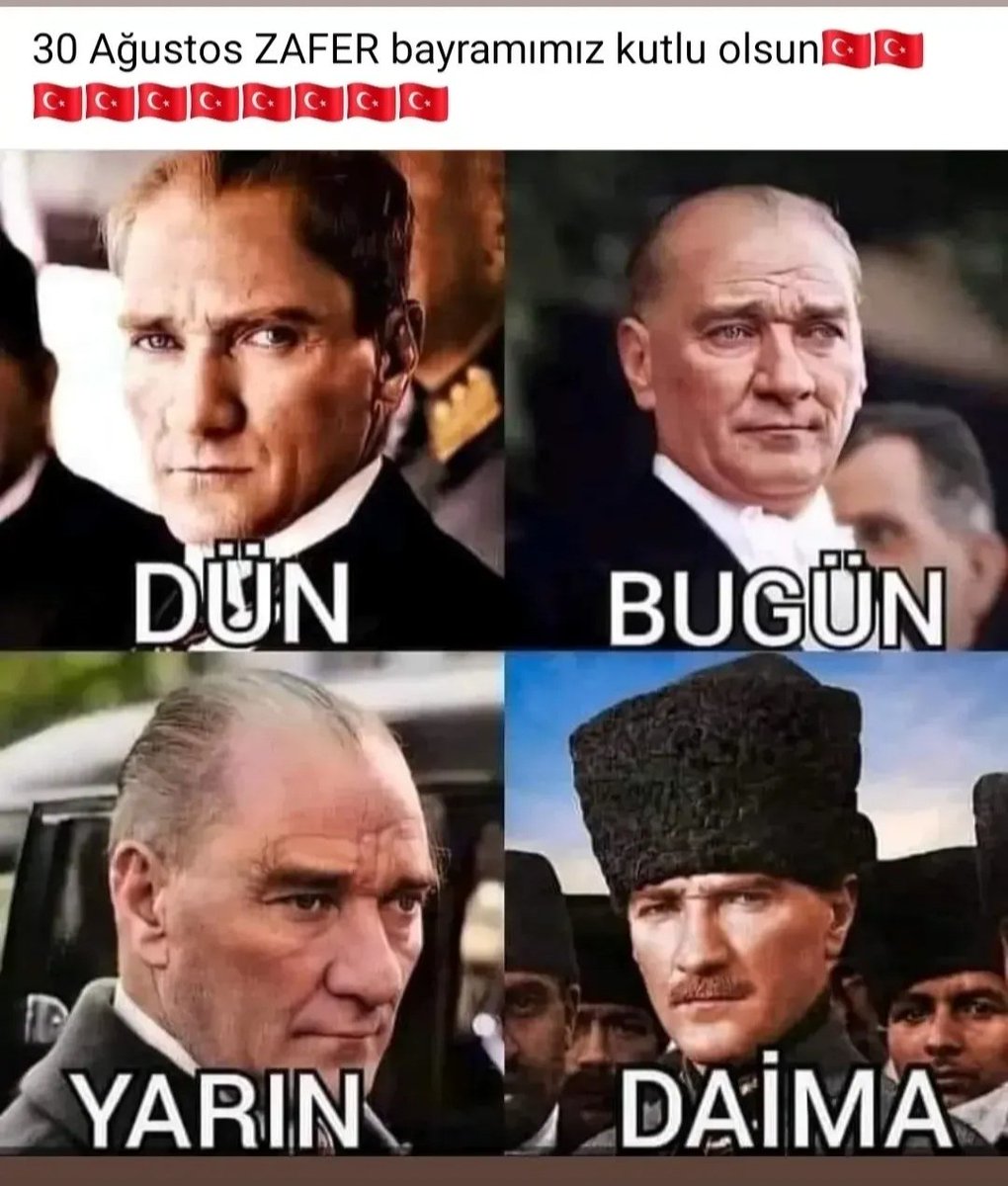 30 AĞUSTOS ZAFER BAYRAMIMIZ KUTLU OLSUN🇹🇷🇹🇷🇹🇷