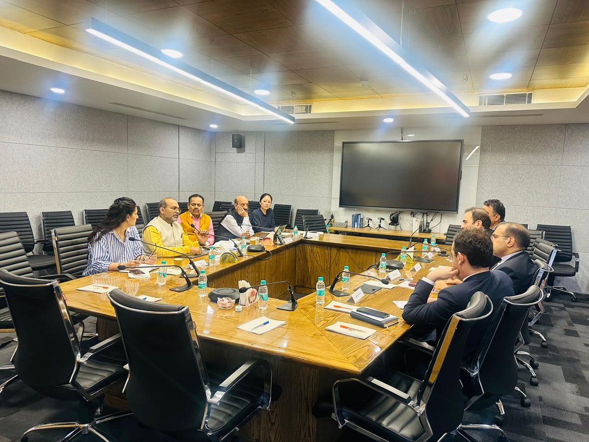 indfoundation's tweet photo. A delegation from IPIS (Institute for Political and International Studies), Iran along with H.E. Dr Iraj Elahi, Islamic Republic of Iran's Ambassador to India, visited India Foundation and held a wide range of discussions on various issues. https://t.co/xqJODahm6X