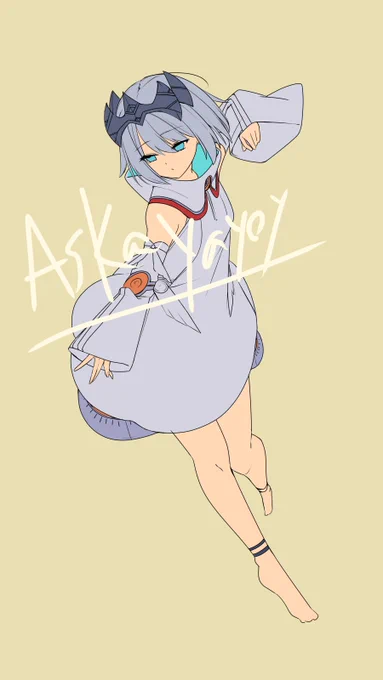 なんかこんな感じのエモ子を描いている