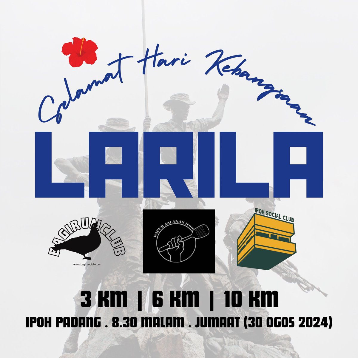 Makluman, LARILA sempena merdeka malam ini turut akan dimeriahkan oleh komuniti dari Ipoh iaitu <a href="/ipohsocialclub/">Ipoh Social Club</a> dan @dapurjalananipoh . Sama2 kita menanti ambang merdeka dengan cara kita ya. Jumpa malam ni. #carakita <a href="/MohKeIpoh/">Mohhh!</a>