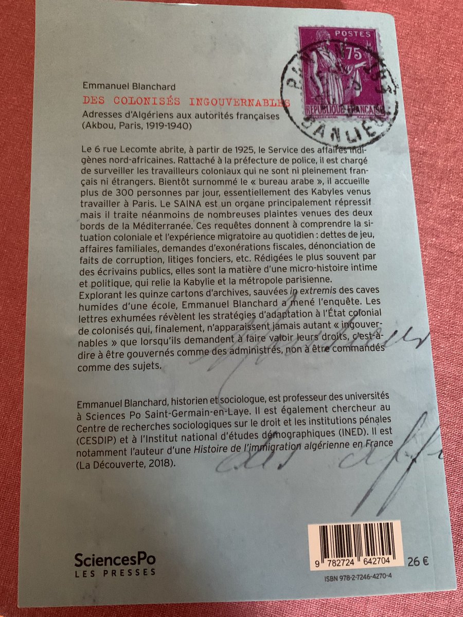 nathtrin's tweet photo. Le très beau livre d’Emmanuel Blanchard collègue et ami est sorti hier! 1entrée dans l’histoire de la colonisation en Algérie par « les vies minuscules » qui disent tout du rapport colonial ds ttes ses dimensions. Flamboyant,scientifiquement irréprochable et généreusement humain https://t.co/AYtBMFH638