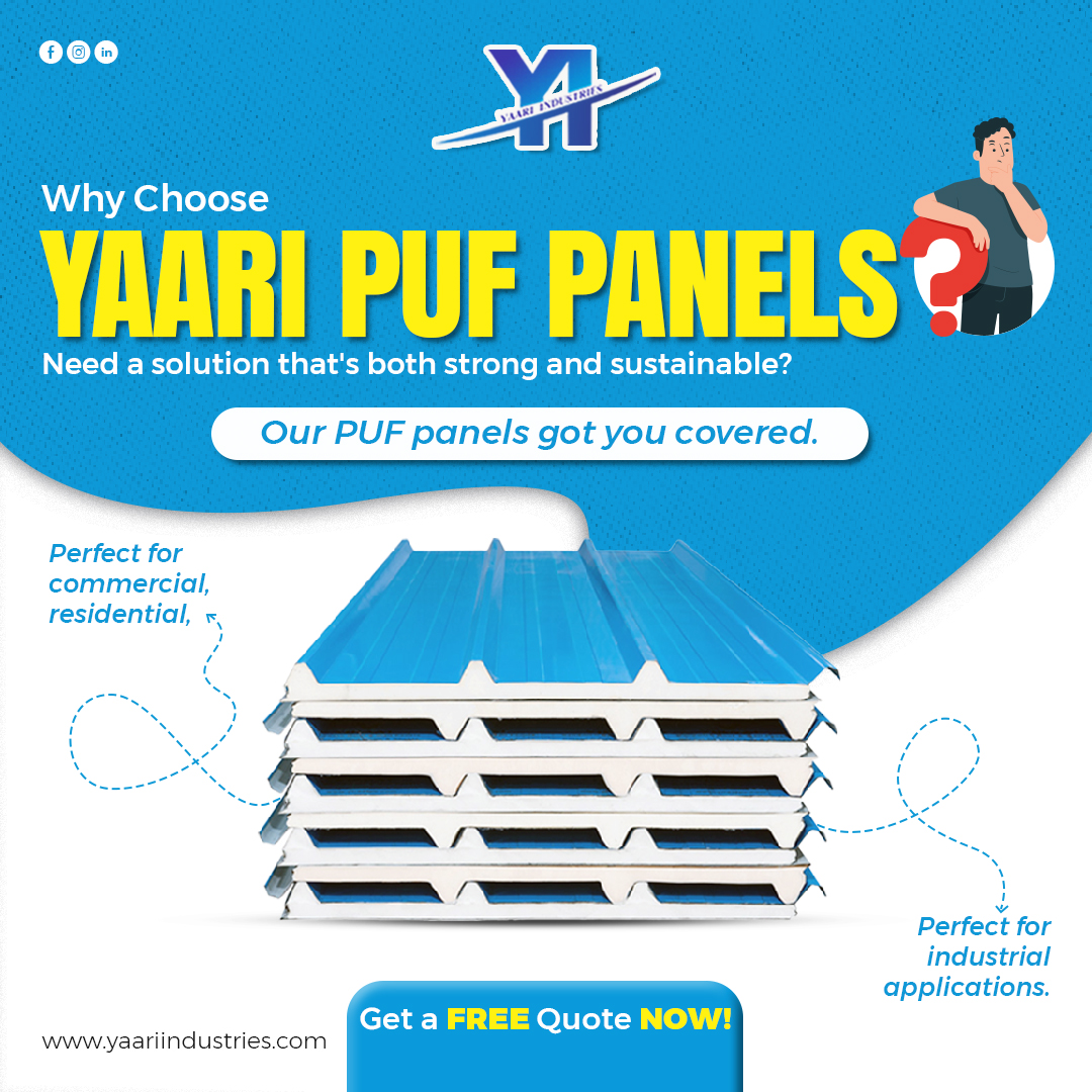 YaariIndustries's tweet image. Looking for a strong and sustainable solution for your next project? Our PUF panels are the perfect choice! Get a FREE quote today! #PUFpanels #sustainablebuilding #strongmaterials #yaariindustries #construction #homeimprovement #business #industrial #commercial #residential