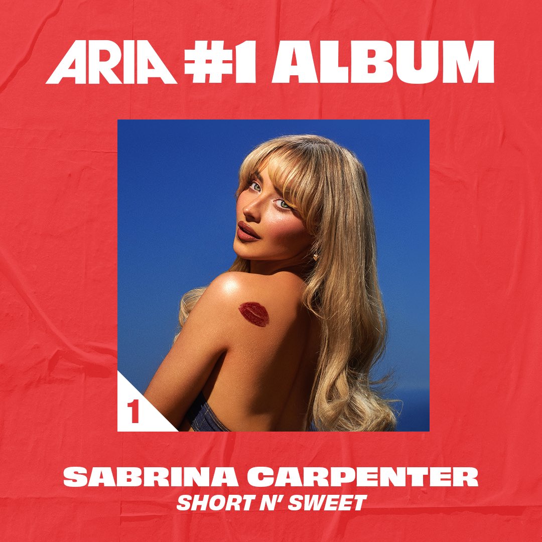 Universal Music Australia (@umusicau) on Twitter photo oh, she left quite an impression on the aussie charts! 12 songs to be exact💋🏆 congrats to <a href="/SabrinaAnnLynn/">Sabrina Carpenter</a> on her first #1 Australian album + third #1 Australian single!!! oh, she left quite an impression on the aussie charts! 12 songs to be exact💋🏆 congrats to <a href="/SabrinaAnnLynn/">Sabrina Carpenter</a> on her first #1 Australian album + third #1 Australian single!!!
