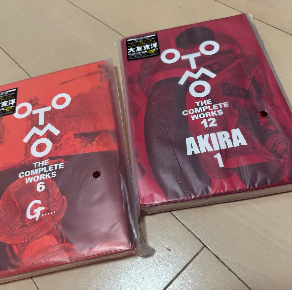 hk103's tweet photo. 大友克洋全集、やっとAKIRAの配本が開始され、本日1巻が届いた。単行本では載っていなかった連載時各話の扉絵がこれで全て観れる♪
#大友克洋 #大友克洋全集 #akira https://t.co/b71bh0HKMm