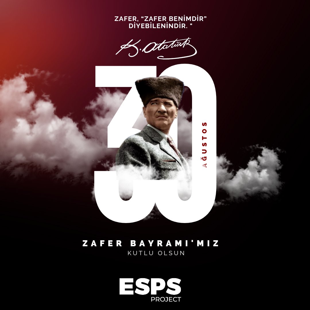 30 Ağustos Zafer Bayramı'mız kutlu olsun.

#30AğustosZaferBayramı