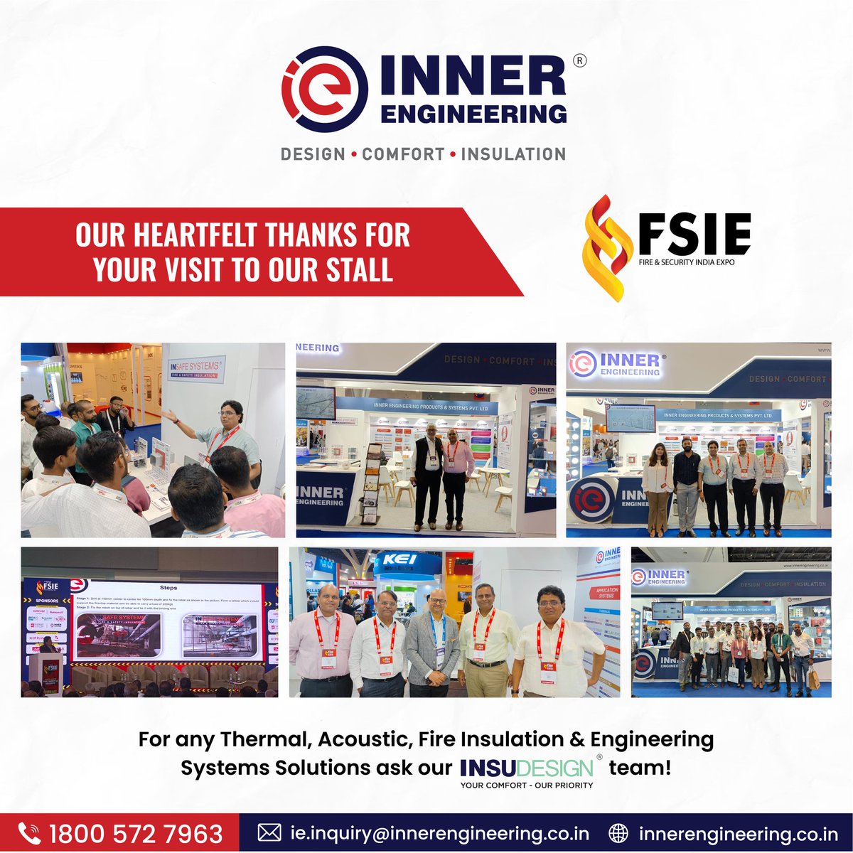 InnerEngg360's tweet photo. Thank you to everyone who attended FSIE event &amp; helped make this event a success. We appreciated the meaningful conversations and were thrilled to witness the strong interest in passive fire protection and its impact on improving safety
#FSIE2024 #thankyou https://t.co/pZ6pA89lOG
