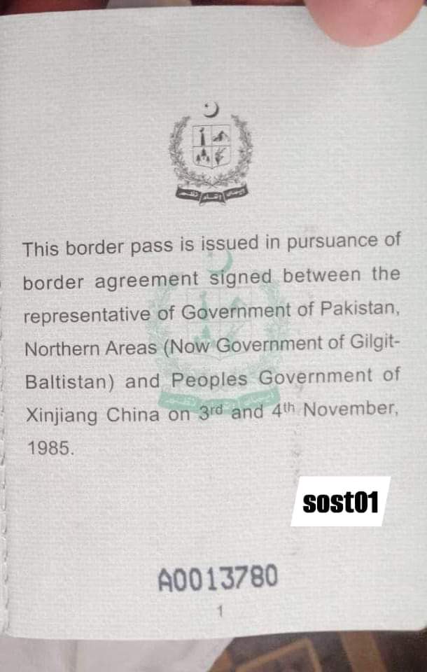 Gilgit Baltistan Students Federation#ClimateCrisis (@gilgitstudentsf) on Twitter photo The Home Department of Gilgit-Baltistan issued border passes to non-locals (those not belonging to Gilgit-Baltistan). According to a 1985 agreement, only the citizens of Gilgit-Baltistan are permitted to travel to China using a border pass.
<a href="/GilitBaltistan/">Gilgit-Baltistan (GB)</a>
<a href="/CathayPak/">Chinese Emb Pakistan</a>
#earthquake The Home Department of Gilgit-Baltistan issued border passes to non-locals (those not belonging to Gilgit-Baltistan). According to a 1985 agreement, only the citizens of Gilgit-Baltistan are permitted to travel to China using a border pass.
<a href="/GilitBaltistan/">Gilgit-Baltistan (GB)</a>
<a href="/CathayPak/">Chinese Emb Pakistan</a>
#earthquake