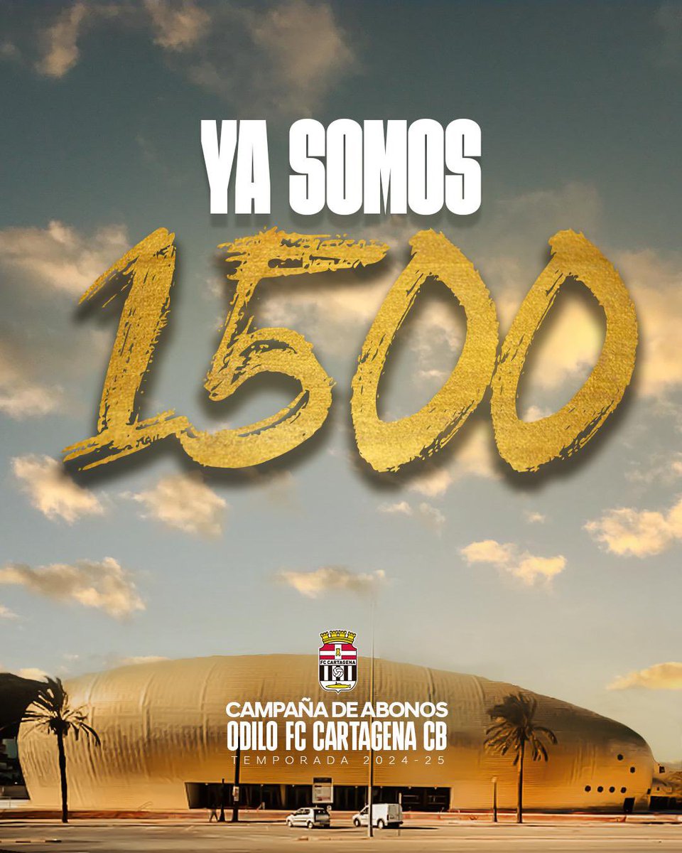 🔝 ¡ 𝑹É𝑪𝑶𝑹𝑫 𝑨𝑩𝑶𝑵𝑨𝑫𝑶𝑺 !

👏🏼 GRACIAS AFICIÓN, habéis hecho historia en el baloncesto cartagenero !

🤍 YA SOMOS MÁS DE 1,500 🖤

🙌🏻 Abónate y haz historia junto a nosotros, Cartagena quiere BALONCESTO ! 

#YaSomos1500