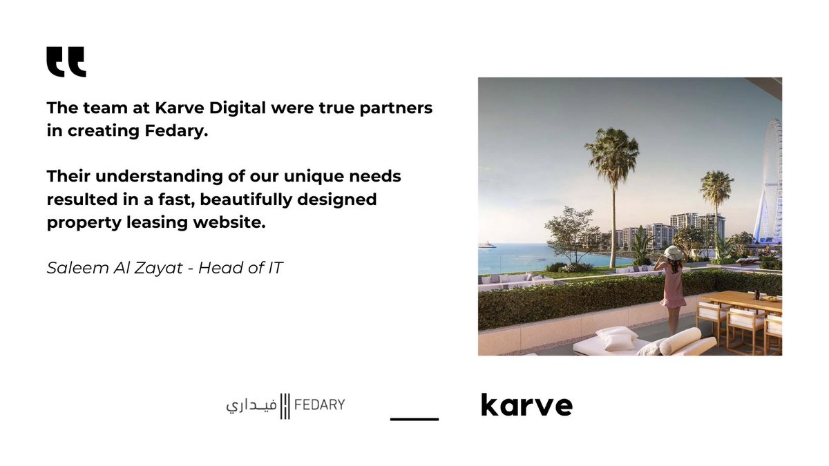 It's great building websites using the latest headless technology. Its even better when working in partnership with a great client who is kind enough to acknowledge the work being put in by a great team!

#realestate #karvedigital #property #sanityCMS #abudhabi #nextjs #dubai