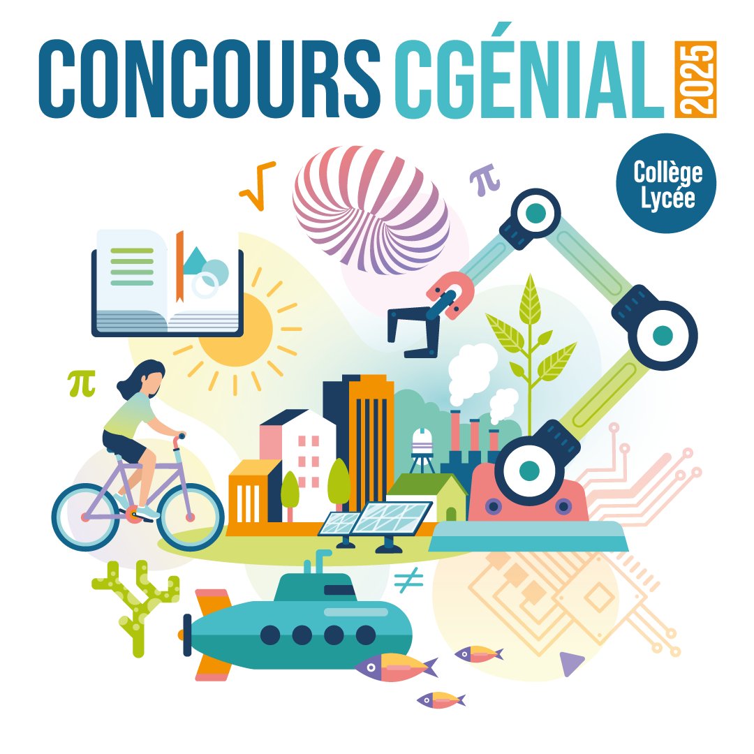 #ConcoursCGénial 2025 - Ouverture des inscriptions le lundi 16 septembre !

👉sciencesalecole.org/concours-c-gen…

#sciences #projet #concours #enseignants #collège #lycée

<a href="/Sciences_Ecole/">Sciences à l'École</a> <a href="/Fond_CGenial/">Fondation CGénial</a> 
<a href="/education_gouv/">Ministère Éducation nationale</a> <a href="/sup_recherche/">Ministère Enseignement supérieur/Recherche/Espace</a> 
<a href="/Obs_Paris/">Observatoire de Paris | PSL</a> <a href="/CercleFSER/">Cercle FSER</a> <a href="/MAIF/">MAIF</a> <a href="/Casden_BP/">CASDEN</a>