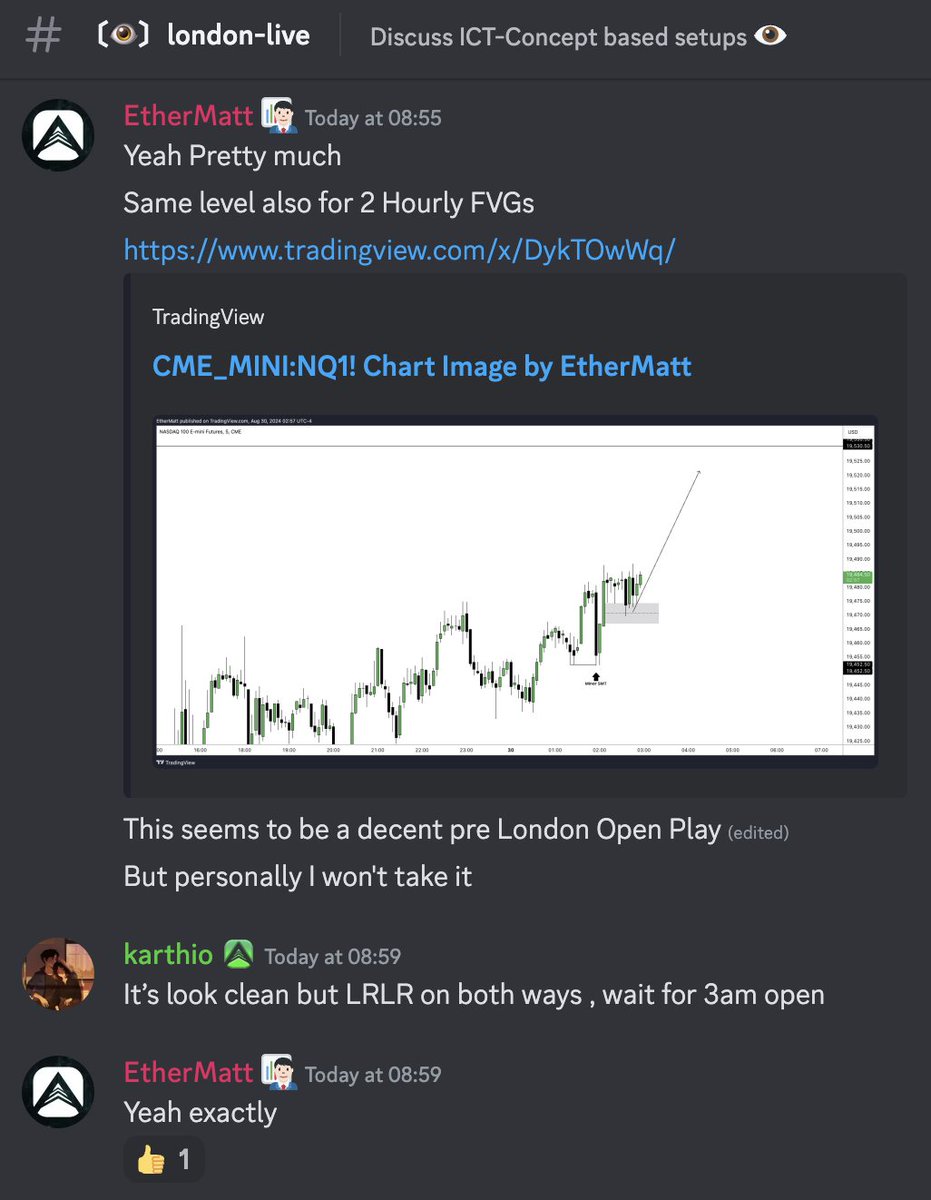 ZAccumulation's tweet photo. Pre London Open Bias &amp; Idea shared on Discord! 🚨
(Decided to wait until open before we enter)

London Open = Manipulation Lower
3:15AM = Reversal -> Confirmation Mini AMD Setup
3:20AM = Entry Long

#ICT #NQ_F #FundedTrader #DayTrading https://t.co/nfnzKExg40