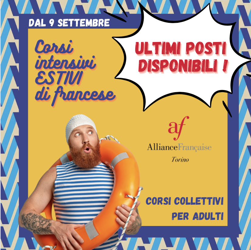 🇫🇷#corsiintensivi #francese
🗓 ISCRIVITI ENTRO martedì 3/9 
👉 Il 9/9 iniziano le lezioni 100% online. 
⏰ 2 h e 30 min al giorno
📅 Durata: 9 – 26/9  
🔸 Non sei principiante assoluto? Fai il test di livello (gratuito e senza impegno)👉forms.gle/3oXG9WWNJ4X8bP…