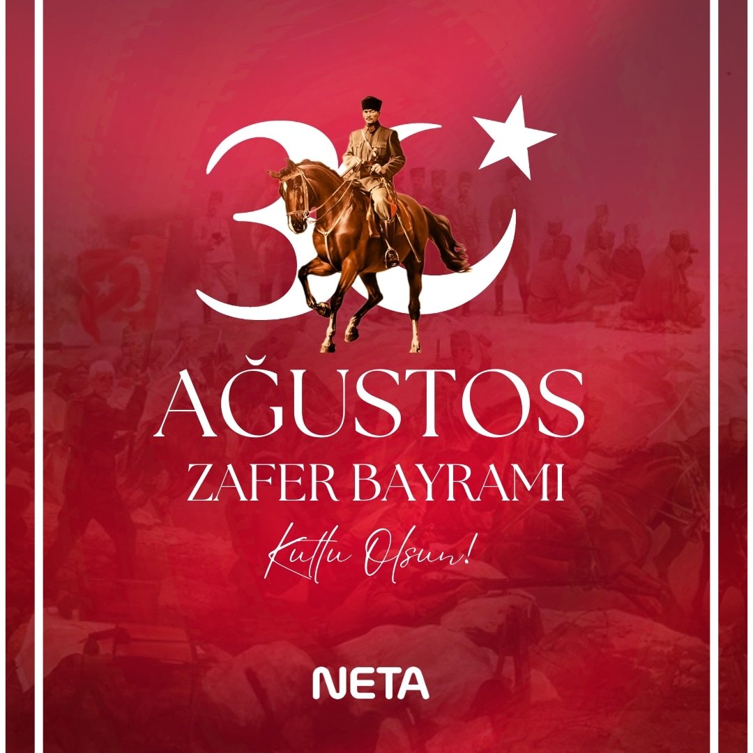 netaelektronik's tweet photo. 30 Ağustos Zafer Bayramı'mız kutlu olsun! 🇹🇷 Başta Gazi Mustafa Kemal Atatürk olmak üzere, bağımsızlık mücadelesinin tüm kahramanlarını saygı ve minnetle anıyoruz.
.
#NetaElektronik #NetaComs #30AğustosZaferBayramı https://t.co/55MZ3dgMVf