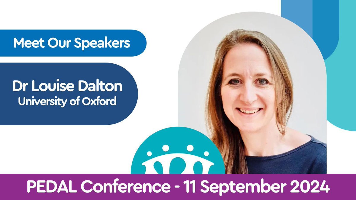 PEDALCam's tweet photo. #PEDALConference2024 keynote speaker @DrLouiseDalton will present The Oxford Brain Story: Embedding an understanding of the importance of the early years for lifelong health across health, social care, education and the criminal justice system

Lean more: https://t.co/AKV3KK5H19 https://t.co/kxOFQBMEBY